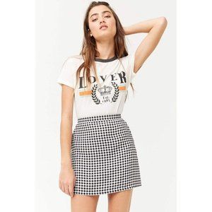 Forever 21 Gingham Print Mini Skirt